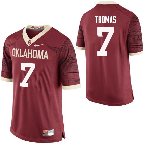 Oklahoma Sooners #7 Jordan Thomas College Football Jerseys Limited-Crimson